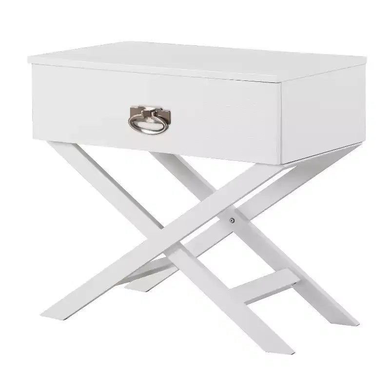 HomeStock Rectangle Wood Nighstand For Living Room and Bedroom