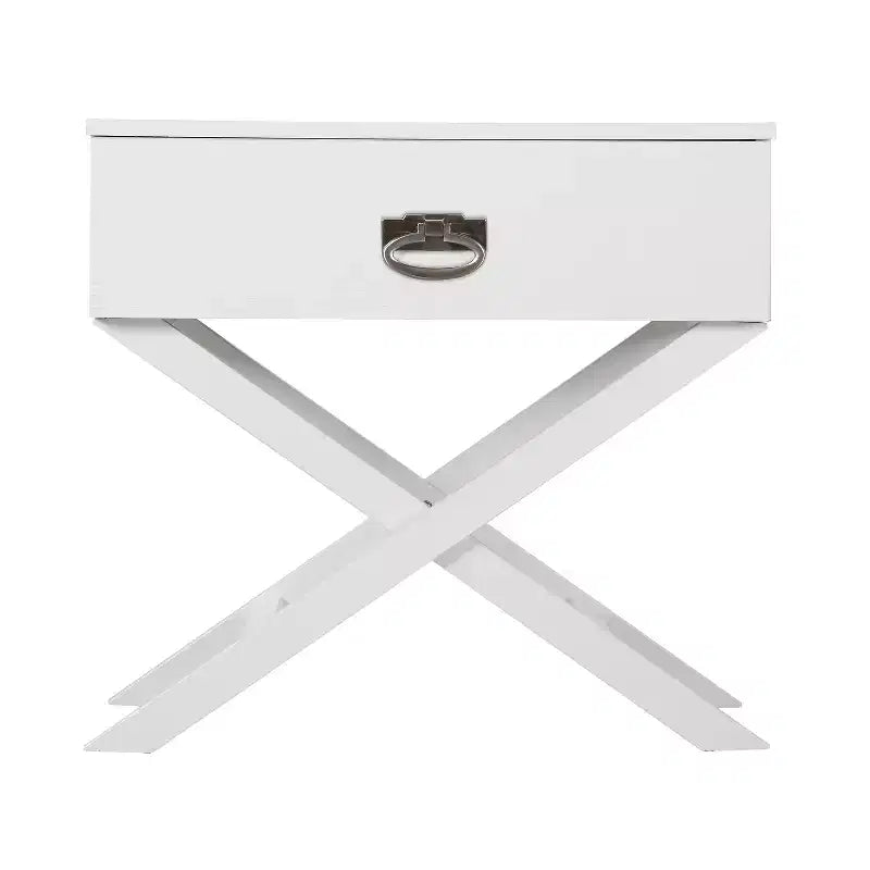 HomeStock Rectangle Wood Nighstand For Living Room and Bedroom