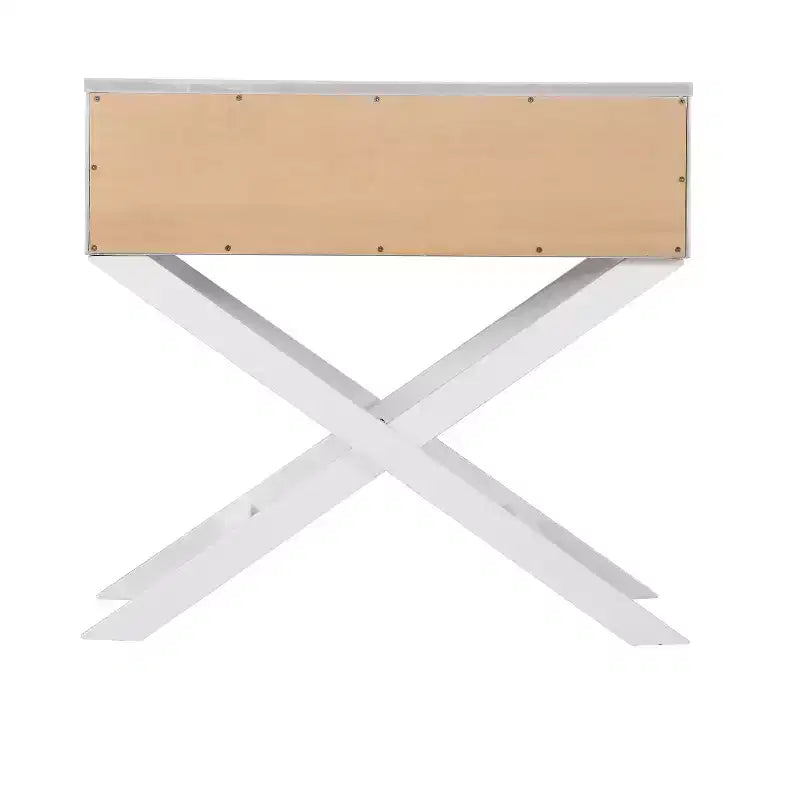 HomeStock Rectangle Wood Nighstand For Living Room and Bedroom