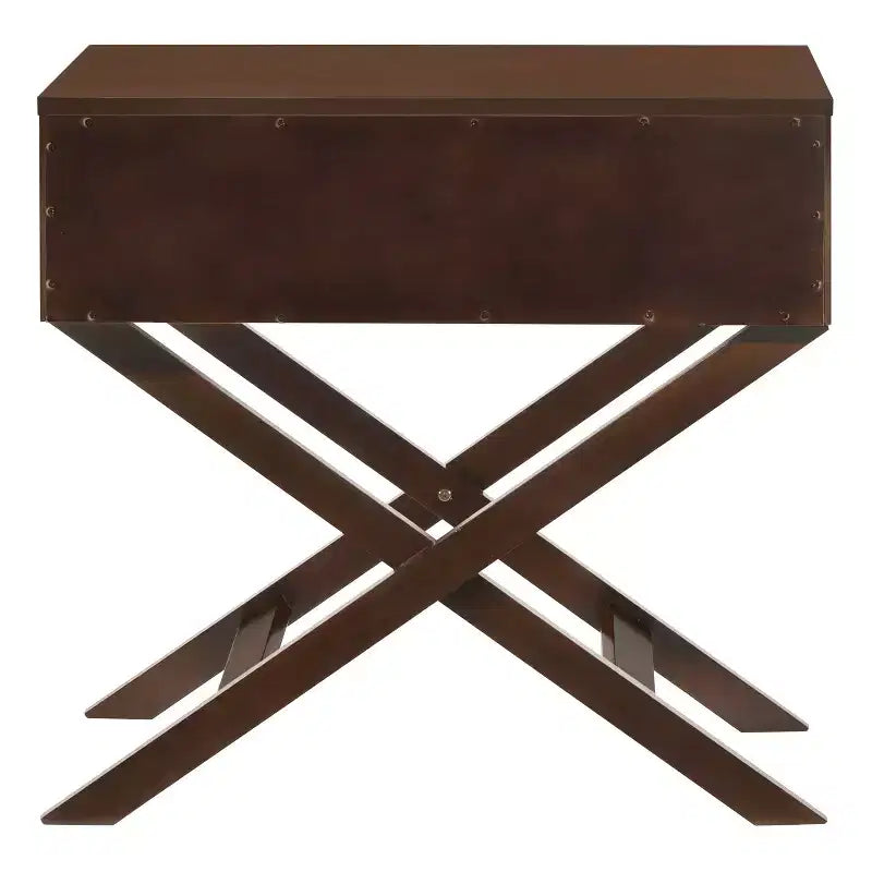 HomeStock Rectangle Wood Nighstand For Living Room and Bedroom