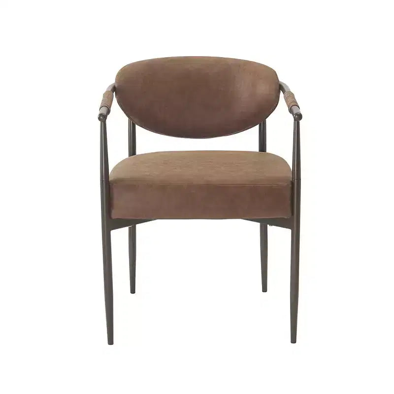GDFStudio Hazel Modern Faux Leather Dining Chairs with Curved Backrest and Cushions (Set of 2)