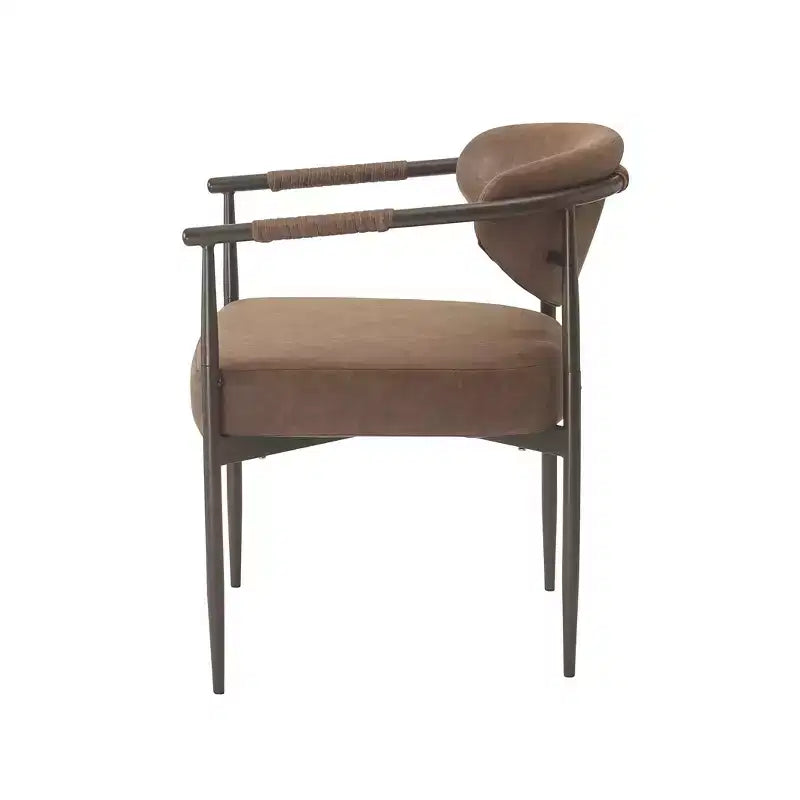 GDFStudio Hazel Modern Faux Leather Dining Chairs with Curved Backrest and Cushions (Set of 2)