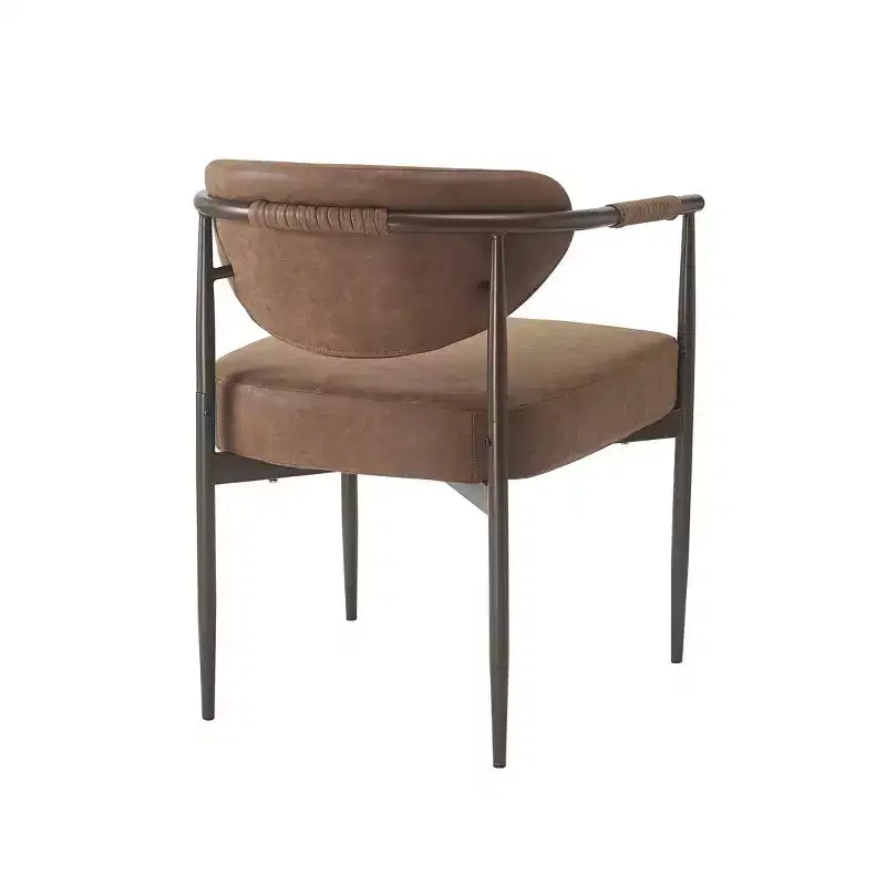 GDFStudio Hazel Modern Faux Leather Dining Chairs with Curved Backrest and Cushions (Set of 2)
