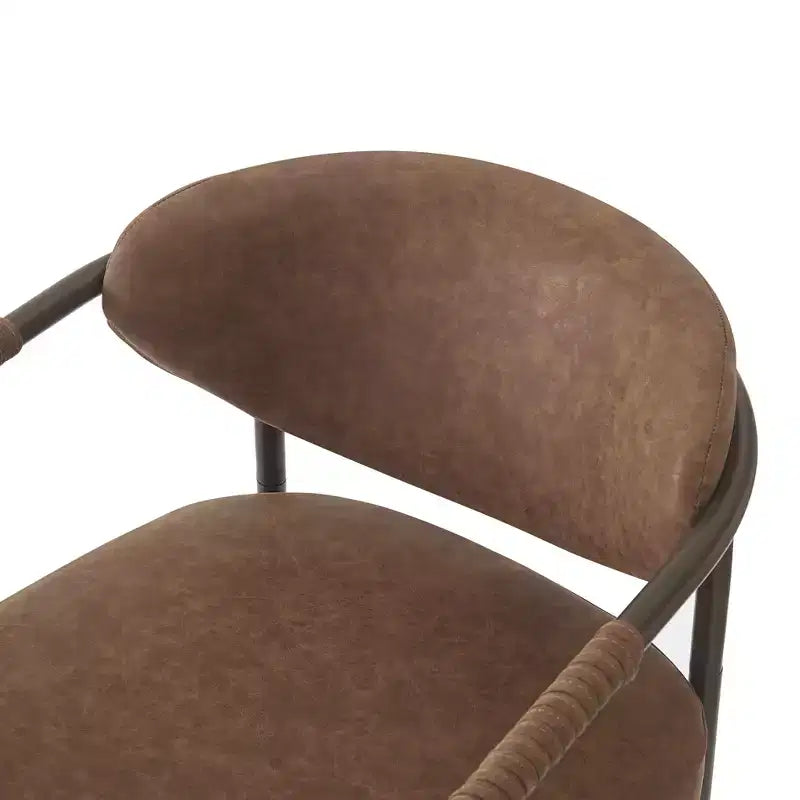GDFStudio Hazel Modern Faux Leather Dining Chairs with Curved Backrest and Cushions (Set of 2)