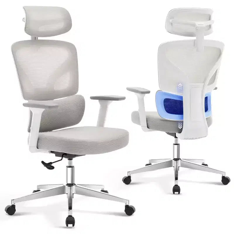 Ergonomic Mesh Office Chair, Headrest, Lumbar Support, Rolling Swivel Computer Desk Chair, for Home, Office