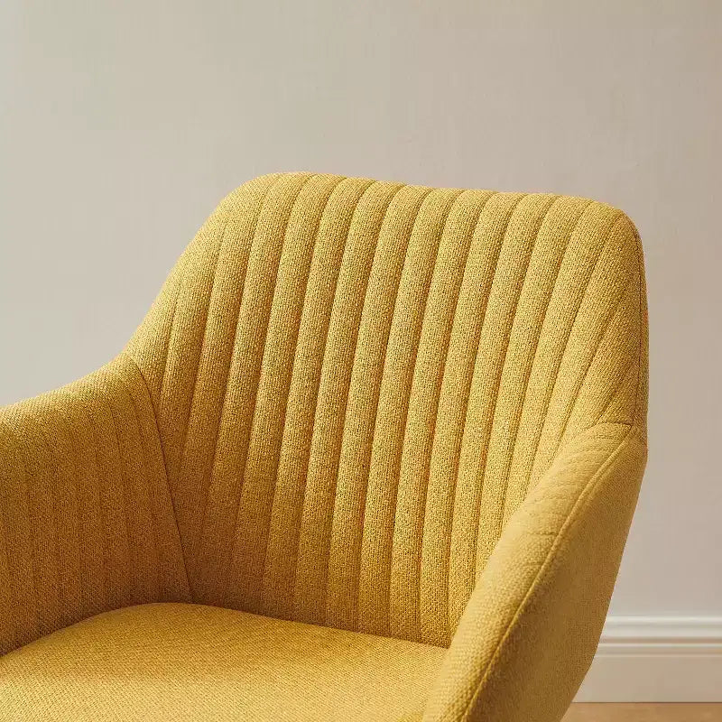 Art Leon Desk Chair No Wheels, Mid Century Modern Swivel Accent Chair with Oak Wood Legs