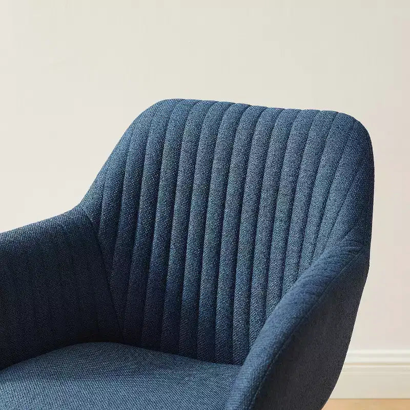 Art Leon Desk Chair No Wheels, Mid Century Modern Swivel Accent Chair with Oak Wood Legs