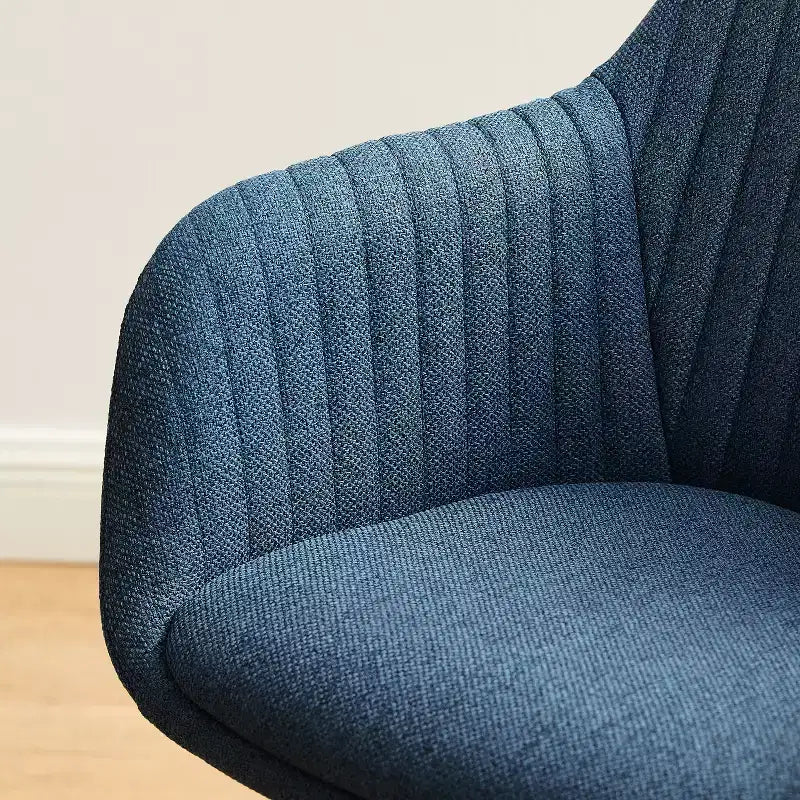 Art Leon Desk Chair No Wheels, Mid Century Modern Swivel Accent Chair with Oak Wood Legs