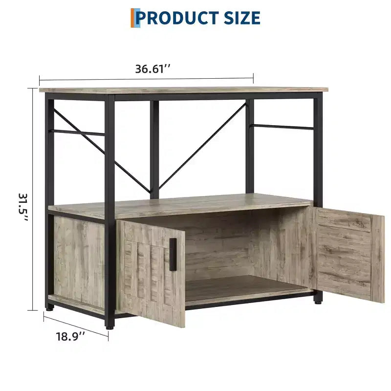 COZONY 40-50 Gallon Aquarium Stand with Storage Cabinet, 660 lb Heavy Duty Metal Fish Tank Stand with 2 Tier Design for Home or Office