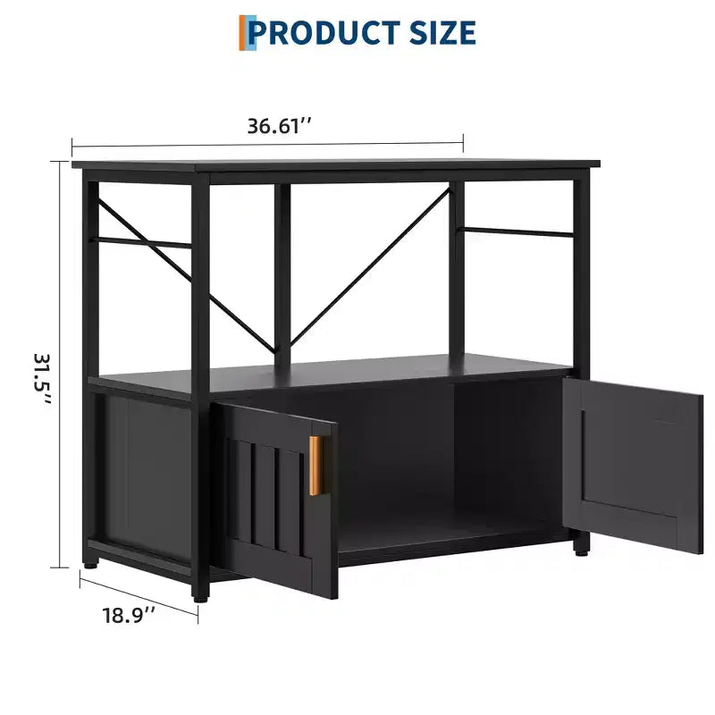 COZONY 40-50 Gallon Aquarium Stand with Storage Cabinet, 660 lb Heavy Duty Metal Fish Tank Stand with 2 Tier Design for Home or Office