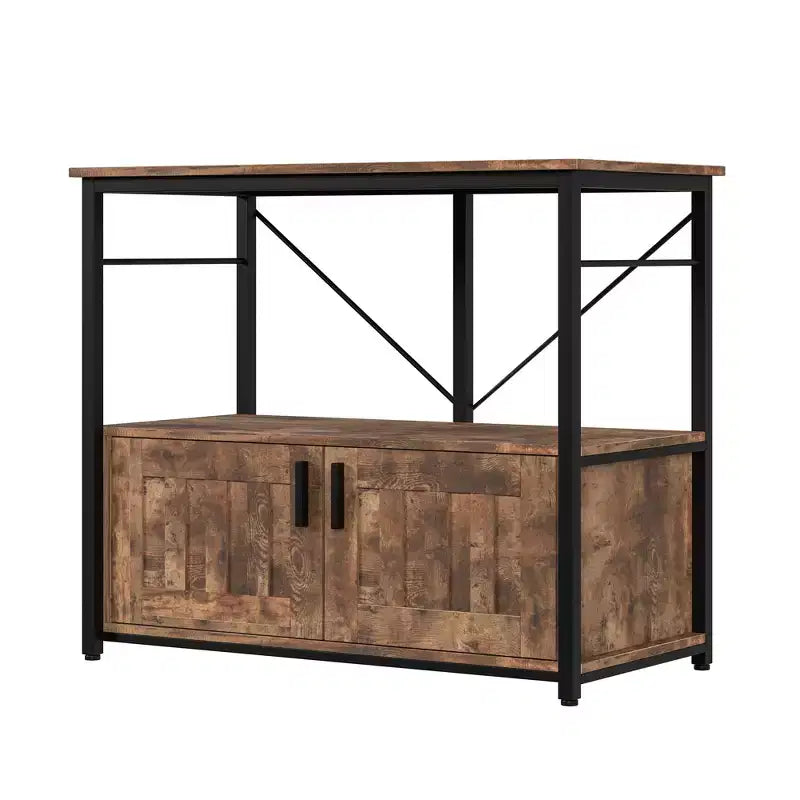 COZONY 40-50 Gallon Aquarium Stand with Storage Cabinet, 660 lb Heavy Duty Metal Fish Tank Stand with 2 Tier Design for Home or Office