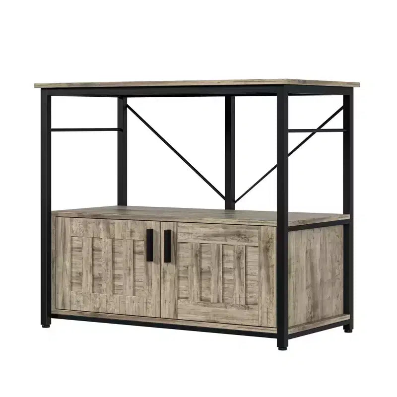 COZONY 40-50 Gallon Aquarium Stand with Storage Cabinet, 660 lb Heavy Duty Metal Fish Tank Stand with 2 Tier Design for Home or Office