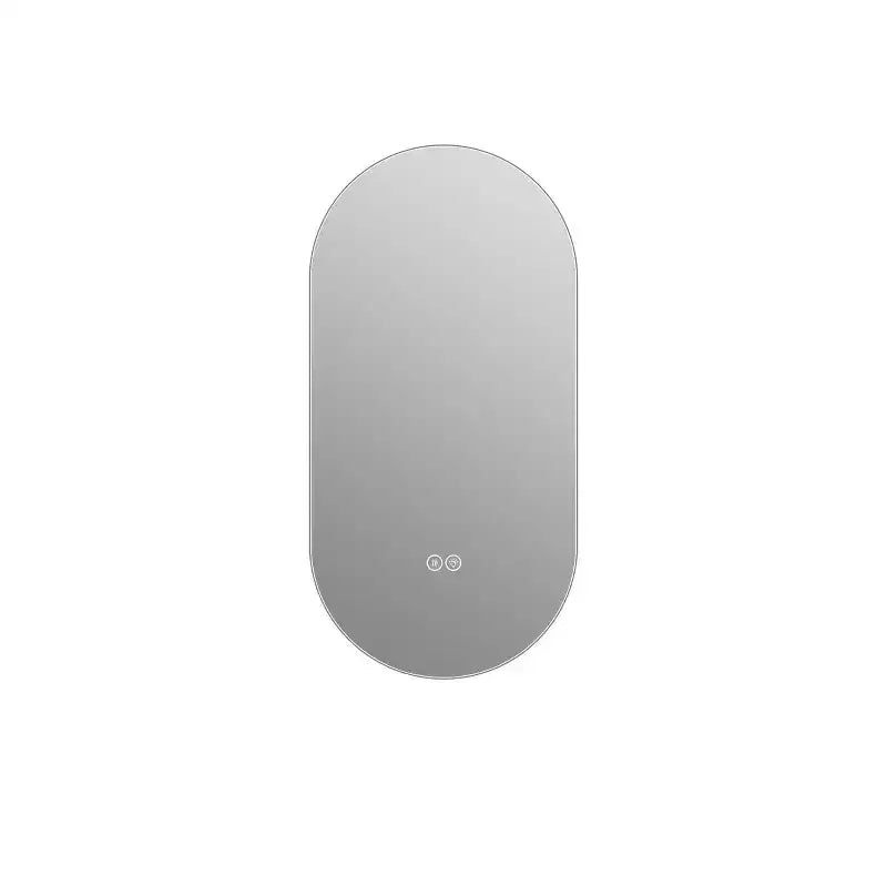 Oval Wall-Mounted LED Touch Bathroom Mirror, Anti-Fog Vanity Mirror for Home or Barber Shop, Modern LED Lighted Mirror-Panipeachy