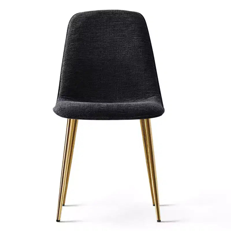 Modern Fabric Dining Chairs Set of 2 with Gold Metal Legs, Upholstered Kitchen Chairs with Padded Seat for Dining Room Seating-Panipeachy