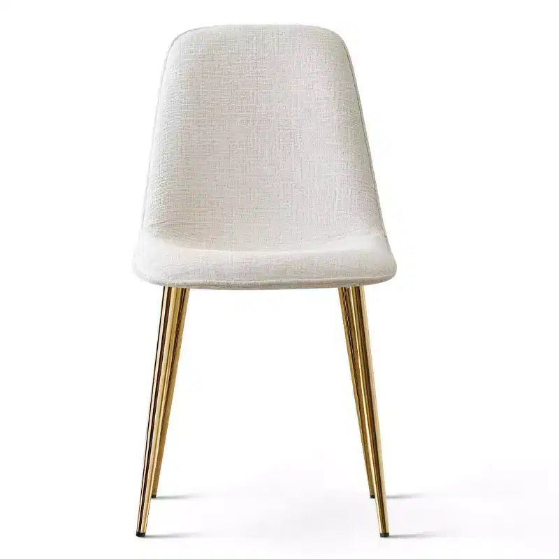 Modern Fabric Dining Chairs Set of 2 with Gold Metal Legs, Upholstered Kitchen Chairs with Padded Seat for Dining Room Seating-Panipeachy