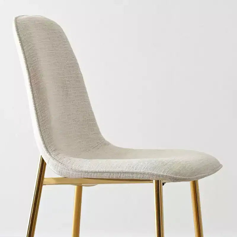 Modern Fabric Dining Chairs Set of 2 with Gold Metal Legs, Upholstered Kitchen Chairs with Padded Seat for Dining Room Seating-Panipeachy