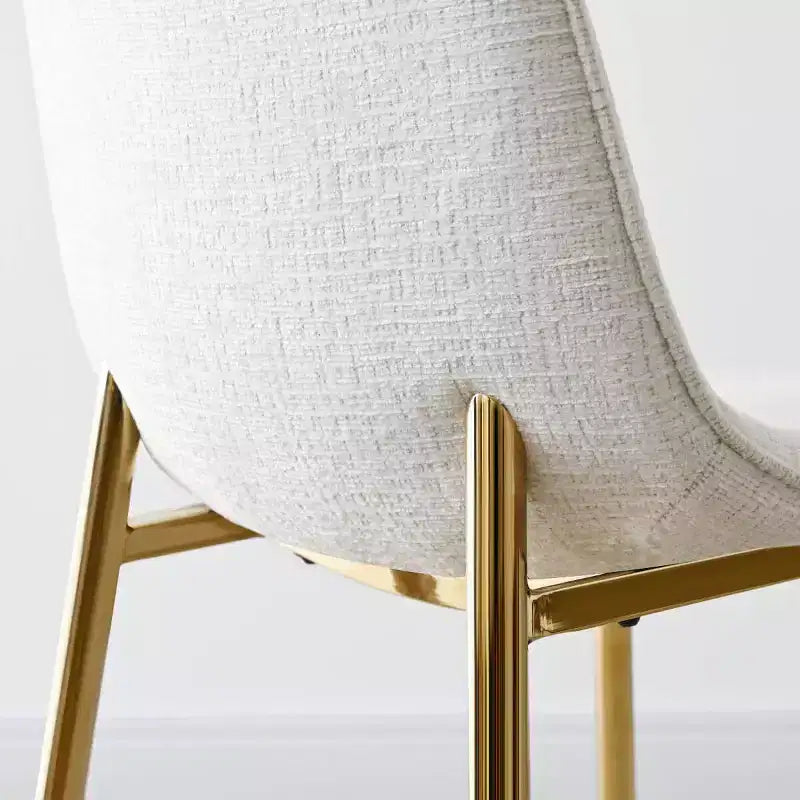 Modern Fabric Dining Chairs Set of 2 with Gold Metal Legs, Upholstered Kitchen Chairs with Padded Seat for Dining Room Seating-Panipeachy