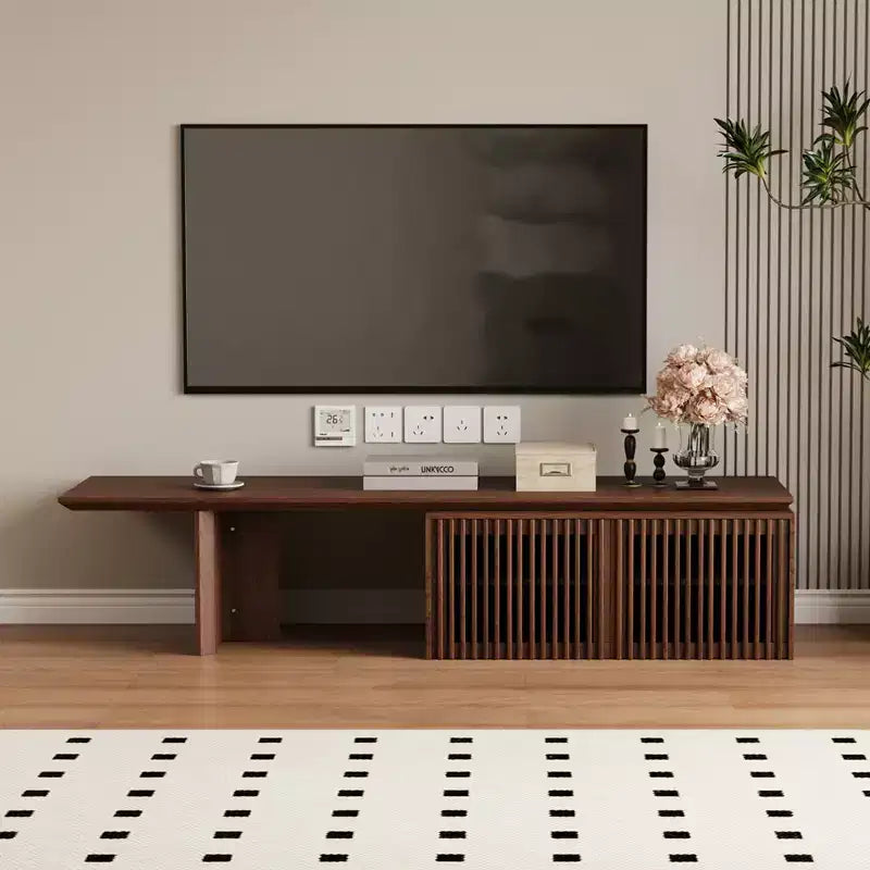 JVNOXK 78 to 110-inch Retracted Extendable TV Stand, Console Media Cabinet with Storage,for Up to 55+Inch,for Living Room