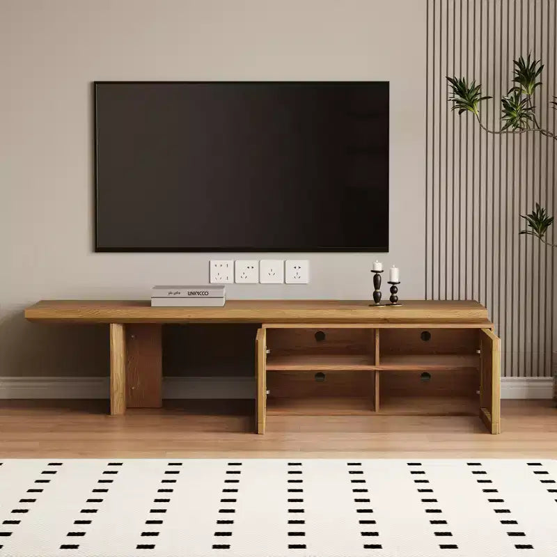 JVNOXK 78 to 110-inch Retracted Extendable TV Stand, Console Media Cabinet with Storage,for Up to 55+Inch,for Living Room