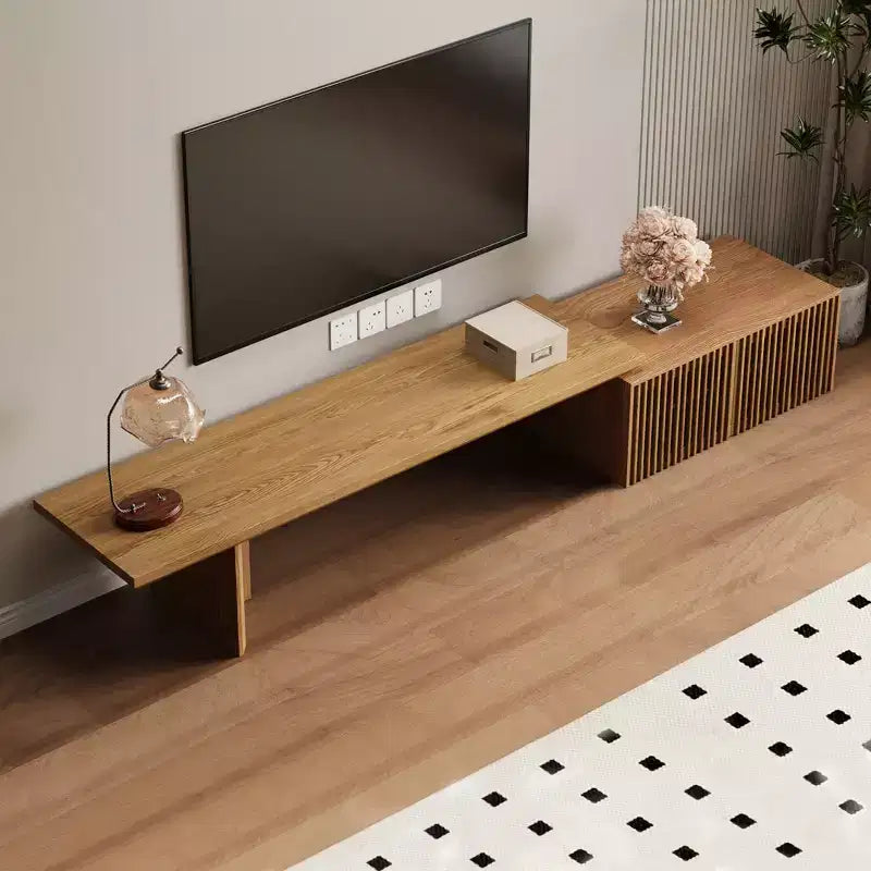 JVNOXK 78 to 110-inch Retracted Extendable TV Stand, Console Media Cabinet with Storage,for Up to 55+Inch,for Living Room
