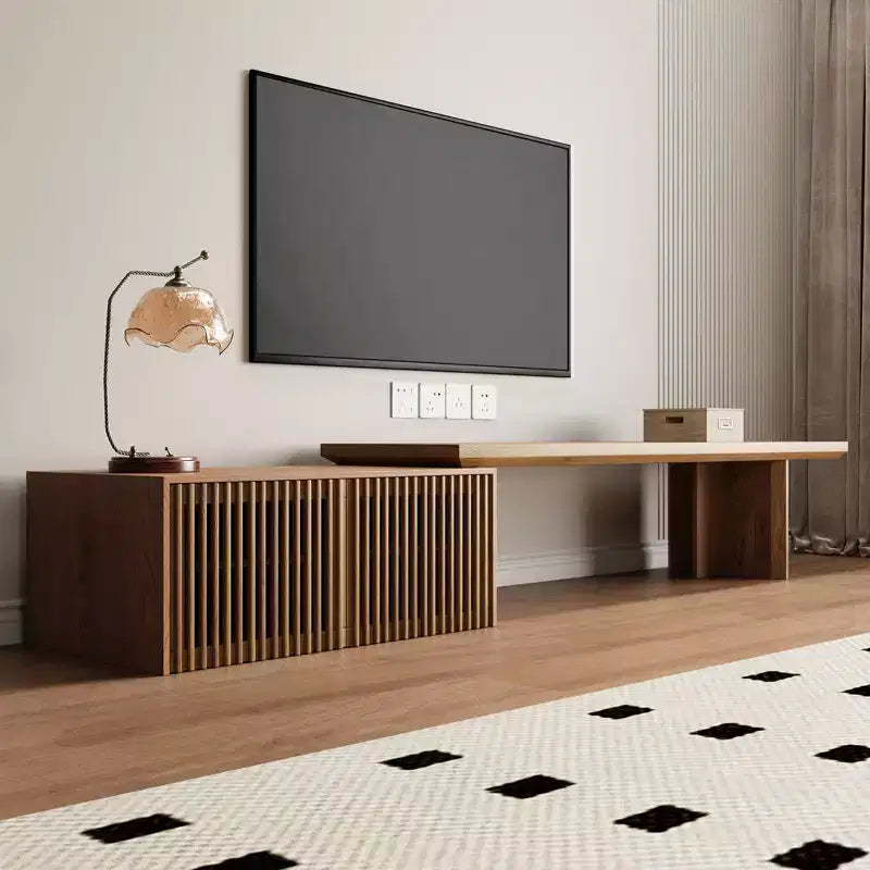 JVNOXK 78 to 110-inch Retracted Extendable TV Stand, Console Media Cabinet with Storage,for Up to 55+Inch,for Living Room