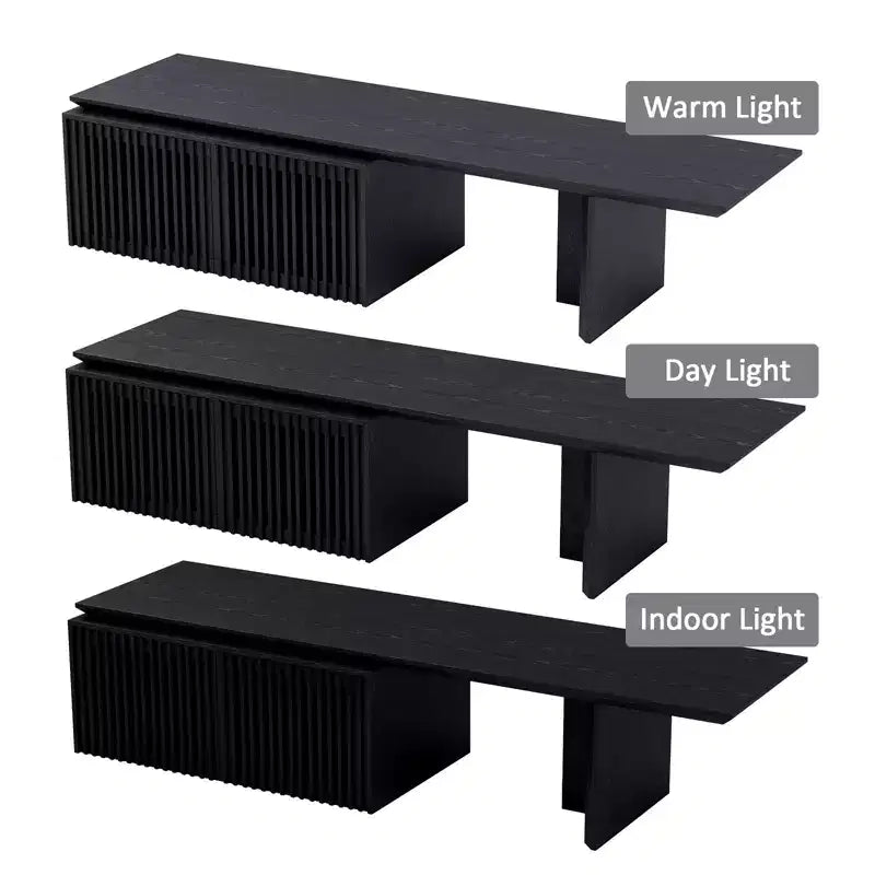 JVNOXK 78 to 110-inch Retracted Extendable TV Stand, Console Media Cabinet with Storage,for Up to 55+Inch,for Living Room