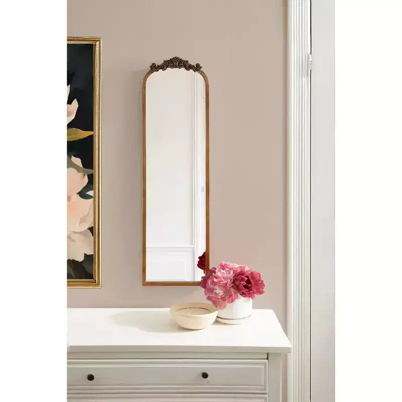 Kate and Laurel Arendahl Traditional Arch Mirror, Gold, 9x32