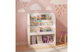 Kids Bookshelf with Open Storage, Front-Facing Children's Bookcase for Playroom, Bedroom or Nursery, White