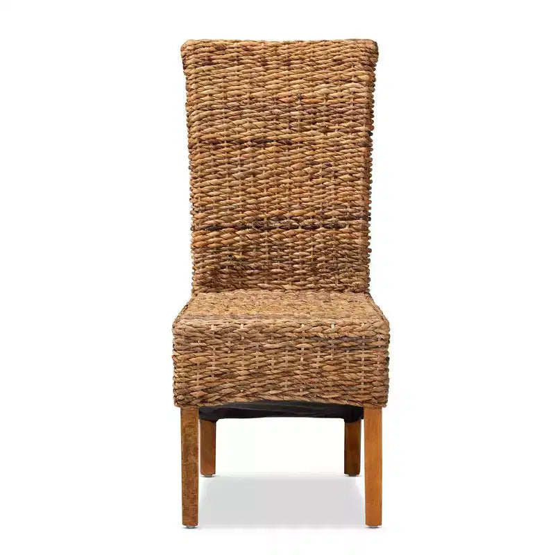 Trianna Abaca Wood Dining Chair Natural/Brown - bali & pari