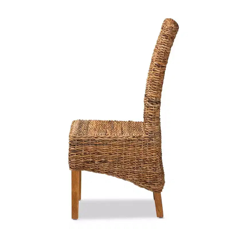 Trianna Abaca Wood Dining Chair Natural/Brown - bali & pari
