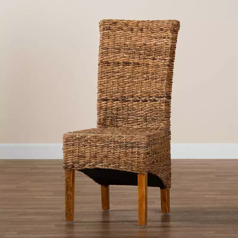Trianna Abaca Wood Dining Chair Natural/Brown - bali & pari