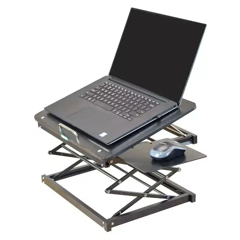 Uncaged Ergonomics Laptop Stand & Standing Desk Black: Ergonomic Adjustable Portable Desk Converter, No Assembly Required