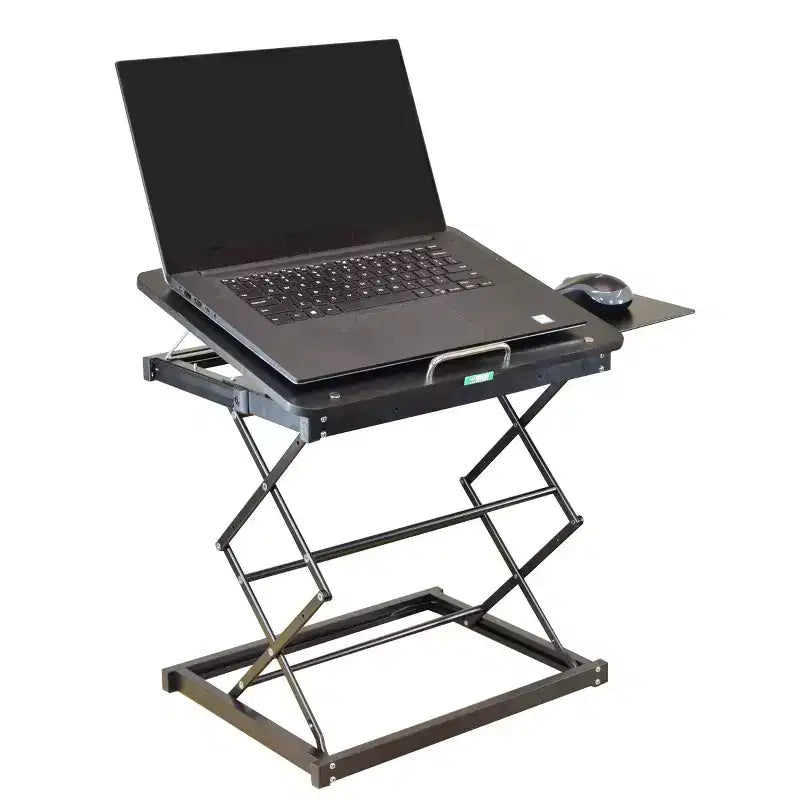 Uncaged Ergonomics Laptop Stand & Standing Desk Black: Ergonomic Adjustable Portable Desk Converter, No Assembly Required
