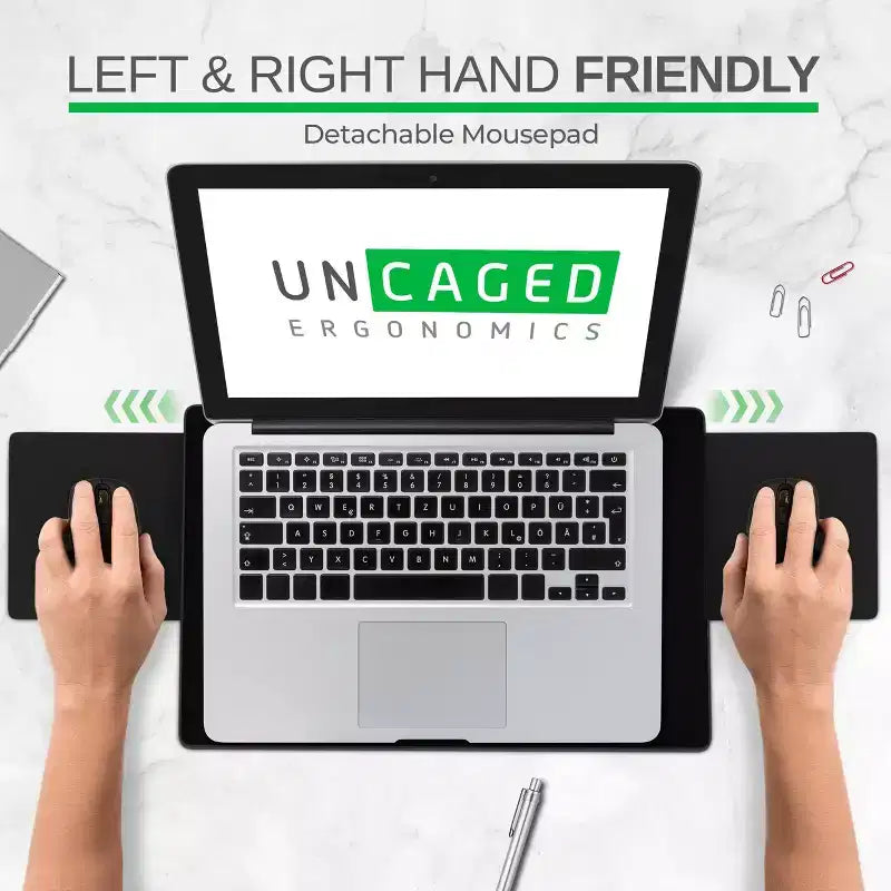 Uncaged Ergonomics Laptop Stand & Standing Desk Black: Ergonomic Adjustable Portable Desk Converter, No Assembly Required