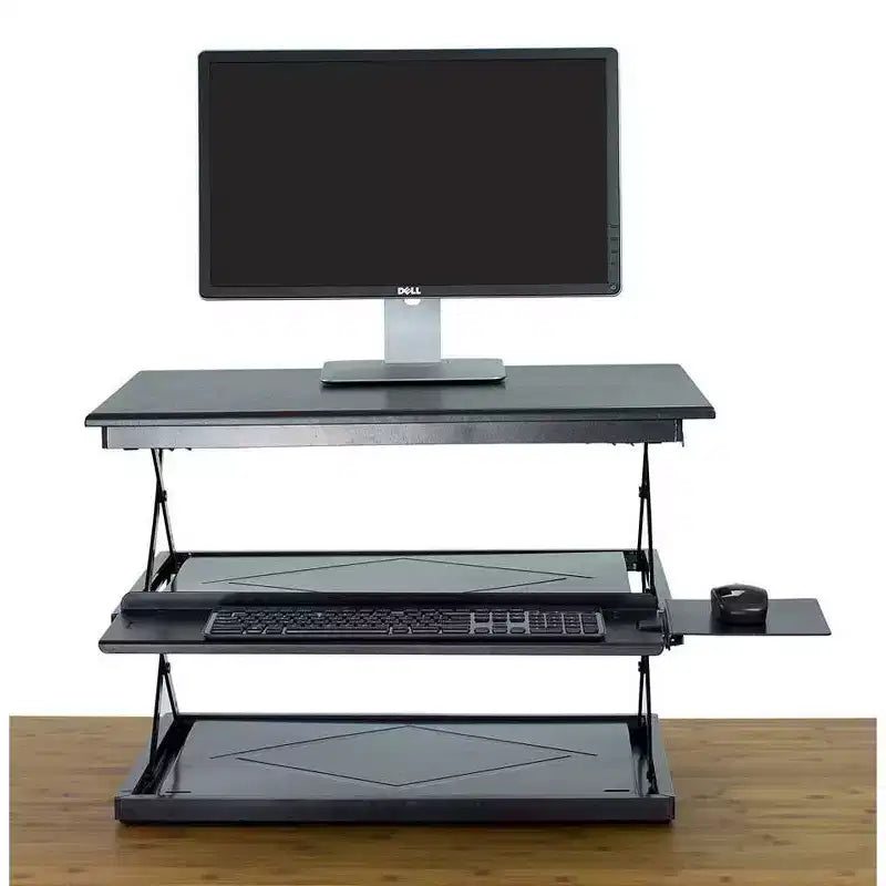 Tall Adjustable Standing Desk Riser Black - Uncaged Ergonomics