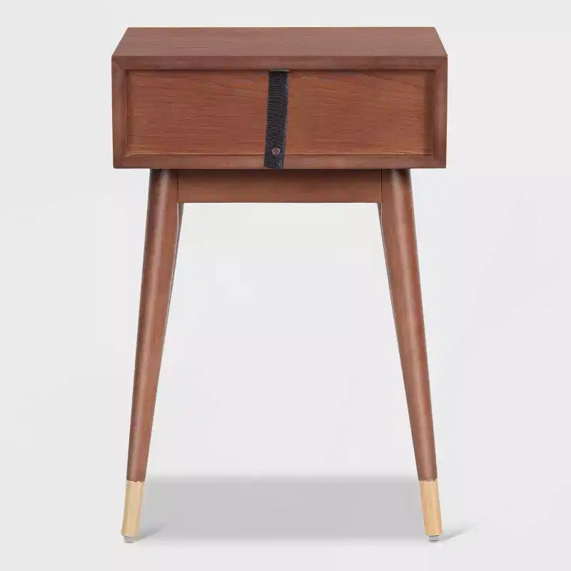 Sutton Mid-Century Modern Side Table Walnut Brown - Adore Decor