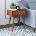 Sutton Mid-Century Modern Side Table Walnut Brown - Adore Decor