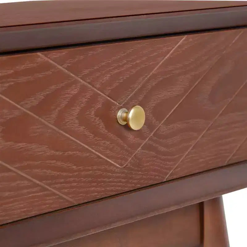 Sutton Mid-Century Modern Side Table Walnut Brown - Adore Decor