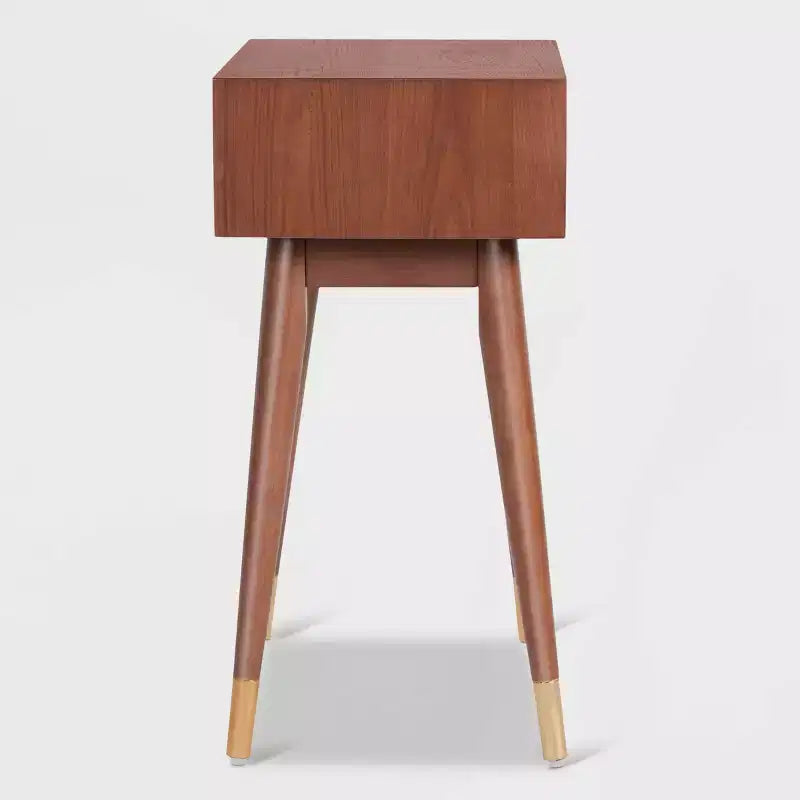 Sutton Mid-Century Modern Side Table Walnut Brown - Adore Decor