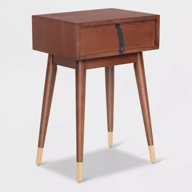 Sutton Mid-Century Modern Side Table Walnut Brown - Adore Decor