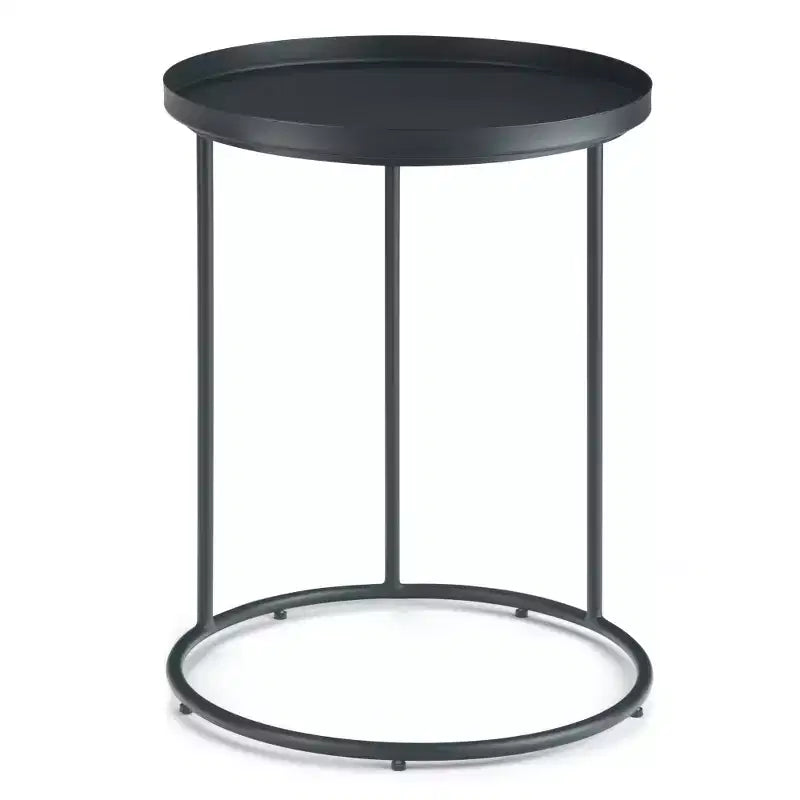 18" Lipton Metal Side Table Black - WyndenHall