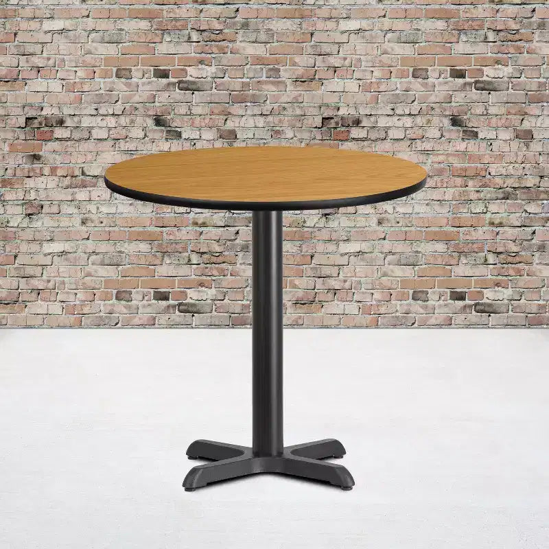 Flash Furniture 30'' Round Laminate Table Top with 22'' x 22'' Table Height Base