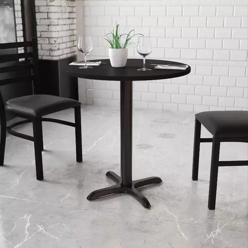 Flash Furniture 30'' Round Laminate Table Top with 22'' x 22'' Table Height Base