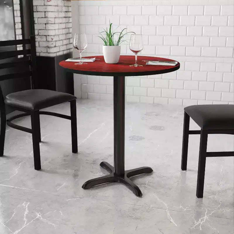 Flash Furniture 30'' Round Laminate Table Top with 22'' x 22'' Table Height Base