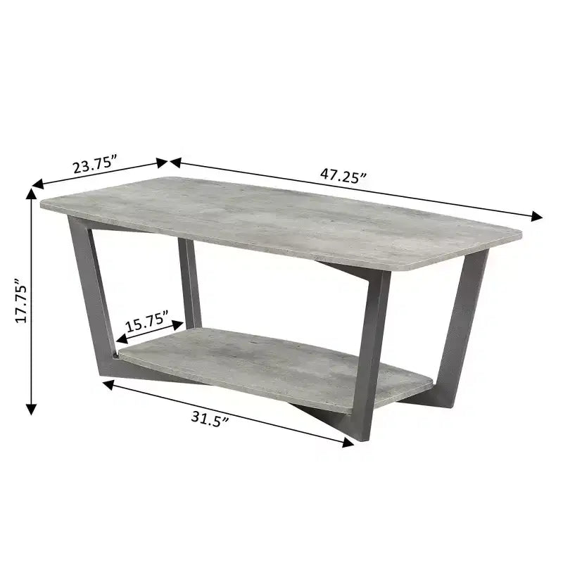 Graystone Coffee Table with Shelf - Breighton Home