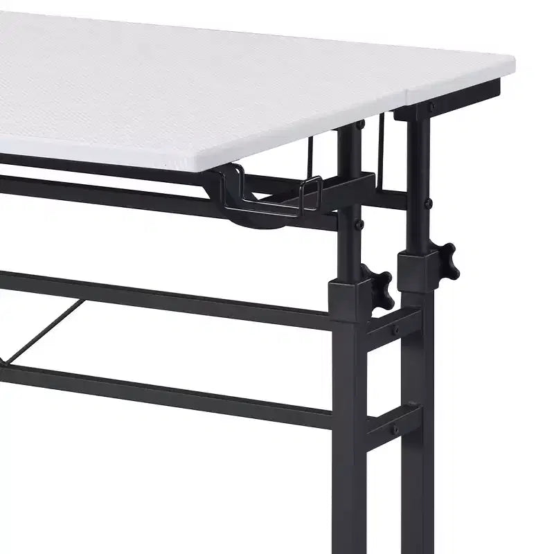 Rolling Writing Desk with Height Adjustable Desktop and Moveable Shelf - Techni Mobili