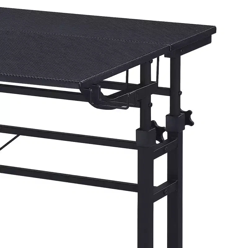Rolling Writing Desk with Height Adjustable Desktop and Moveable Shelf - Techni Mobili