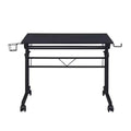 Rolling Writing Desk with Height Adjustable Desktop and Moveable Shelf - Techni Mobili