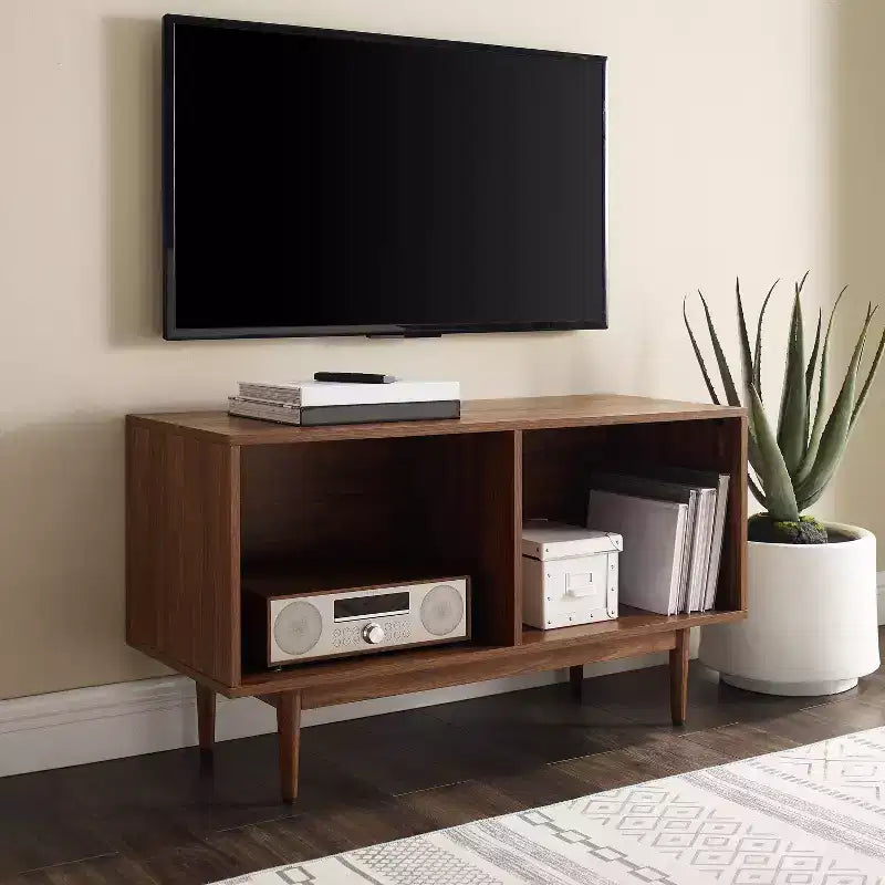 Medium Liam Record Storage Console Cabinet - Crosley