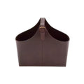 14 x 16 Traditional Leather Magazine Holder with Belt Strap Handle - Olivia & May